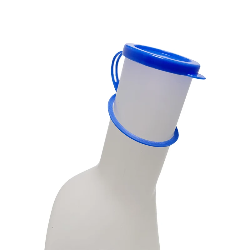 Ratiomed Urinflasche für Männer, eckig, durchscheinend, Deckel 1 Liter