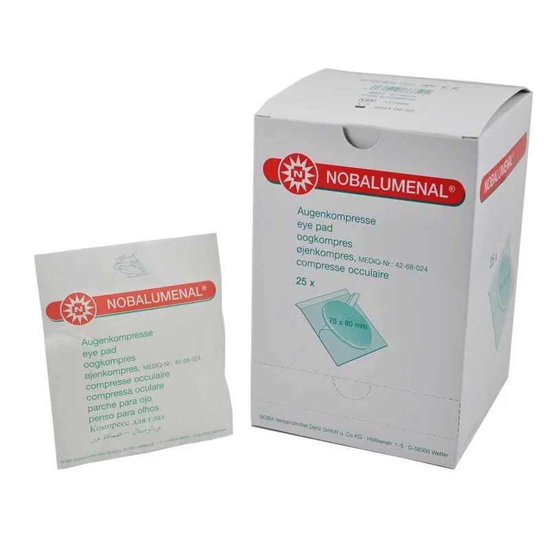 NOBALUMENAL® steril, Augenkompresse, Vliesstoff, 2 Größen, 25St