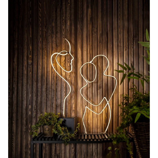 Star Trading LED-Silhouette "Grafico" Umarmung, 280 warmwhite LED, ca. 40x87 cm, 5m Zuleitung, Trafo, outdoor, Vierfarb-Karton