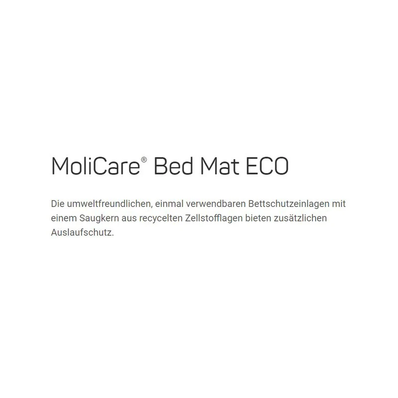 Hartmann MoliCare® Bed Mat Eco Inkontinenzunterlagen, 9 Tropfen, versch. Größen