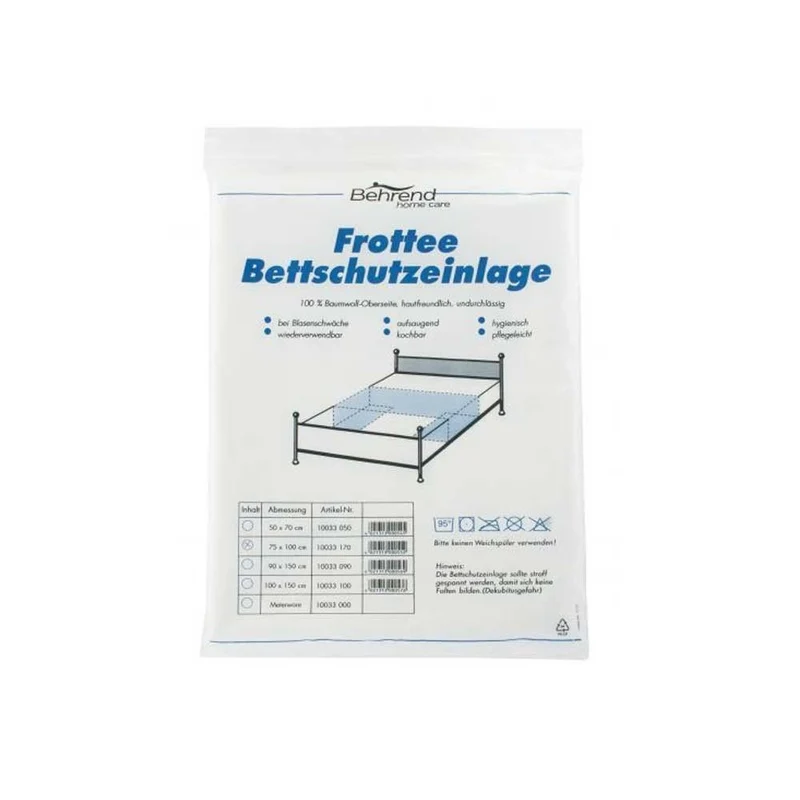 Behrend Bettschutzeinlage, Frottee, PVC-beschichtet, ge-/ungesäumt