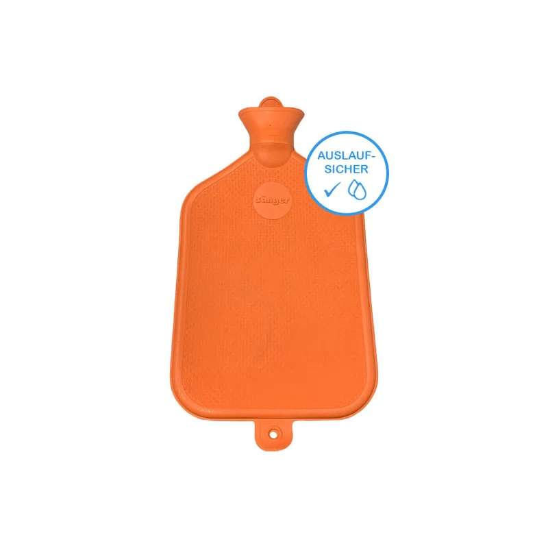 Gummi-Wärmflasche von Sänger, glatt, 3 Liter, verschiedene Farben