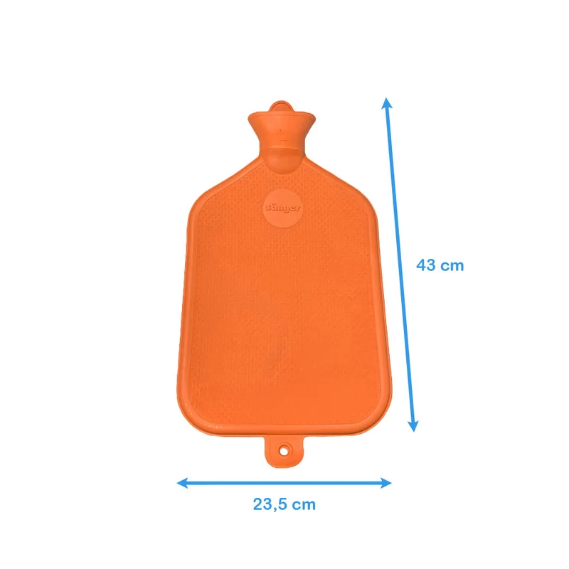 Gummi-Wärmflasche von Sänger, glatt, 3 Liter, verschiedene Farben