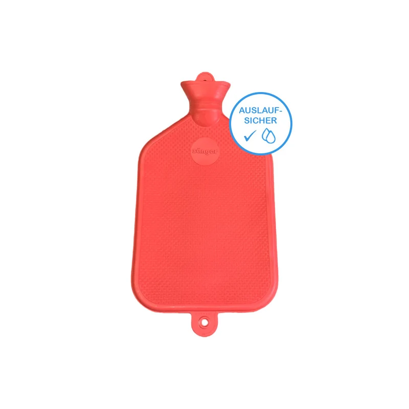 Gummi-Wärmflasche von Sänger, glatt, 3 Liter, verschiedene Farben