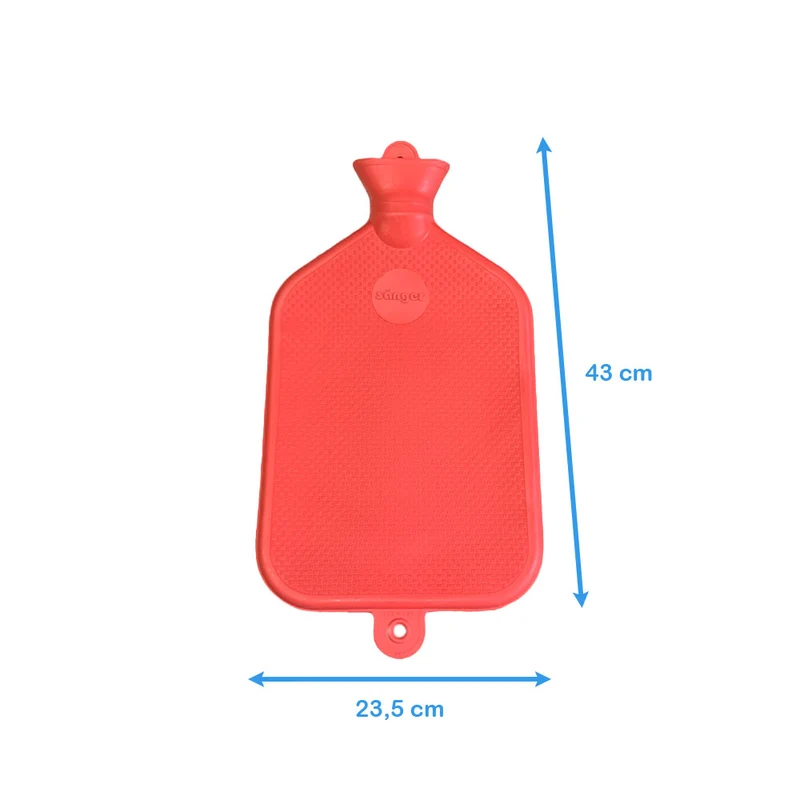 Gummi-Wärmflasche von Sänger, glatt, 3 Liter, verschiedene Farben