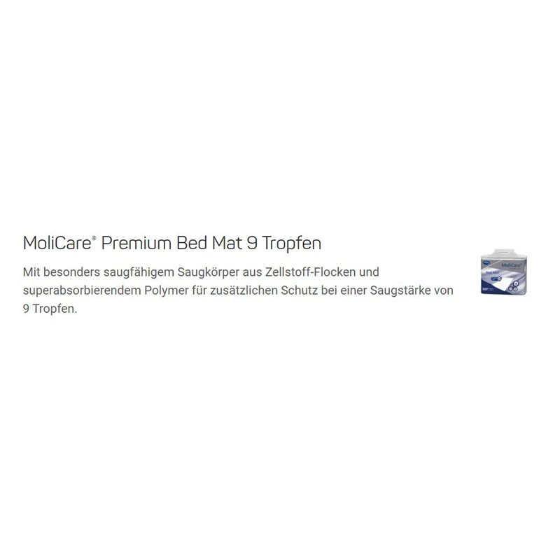 Hartmann MoliCare® Premium Bed Mat Inkontinenzunterlagen, 9 Tropfen