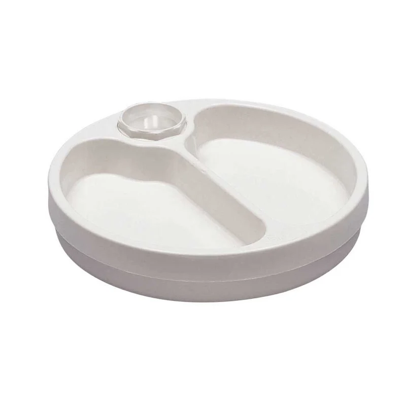 Behrend Warmhalteteller, Wassertank, hoher Rand, 2-geteilt, beige