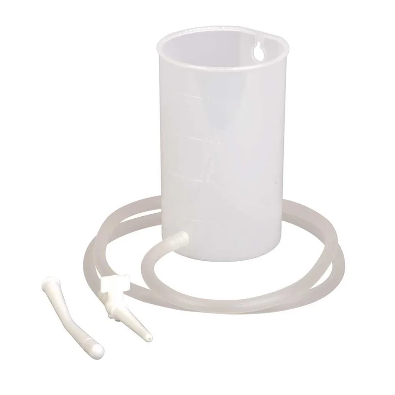Behrend Irrigator-Set, Becher, Schlauch, graduiert, aus PP, 1 oder 2 L