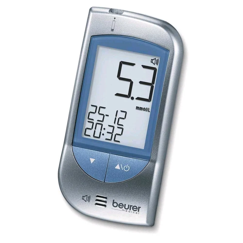 Beurer GL34 - Blutzuckermessgerät mmol/l oder mg/dl mit Sprachausgabe