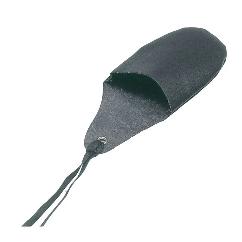 Behrend Lederfingerling, schwarz, Bindeband, Gr. 2-8