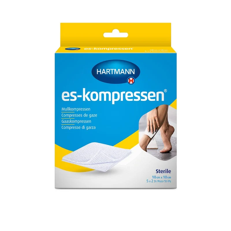 Hartmann ES-Kompressen, Mullkompressen, steril, 8fach, 10 oder 50 St.