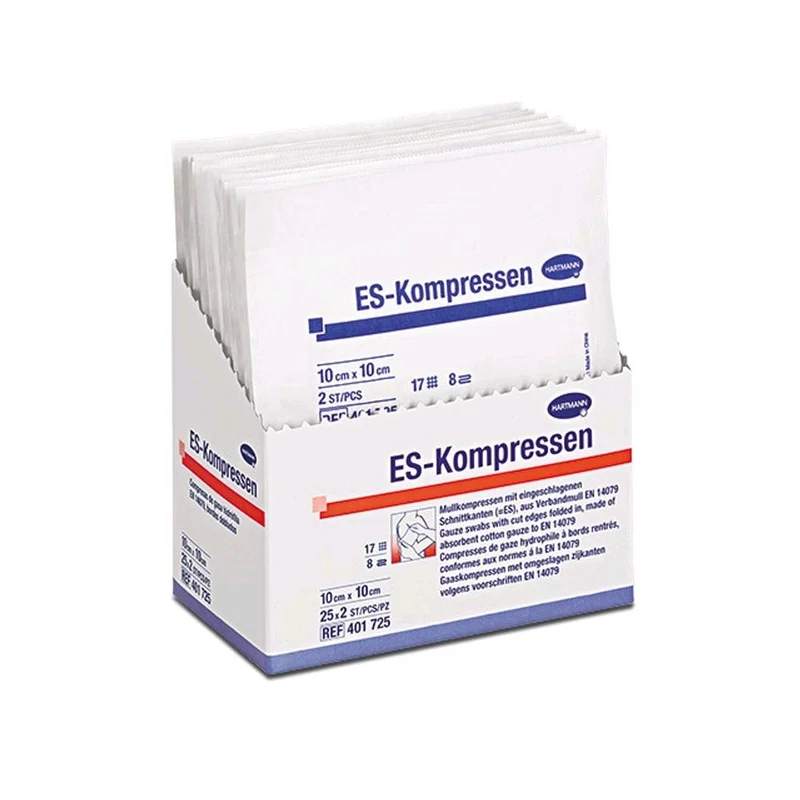 Hartmann ES-Kompressen, Mullkompressen, steril, 8fach, 10 oder 50 St.