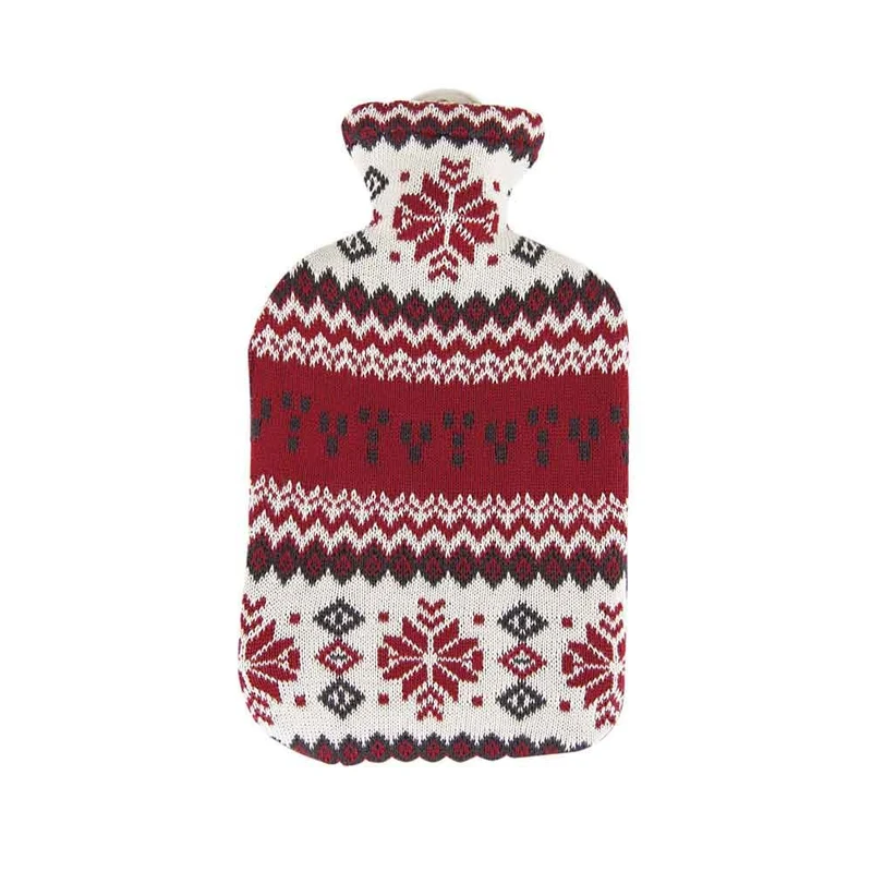 Sänger Wärmflasche 2L, Strickbezug Winterdesign, Farben