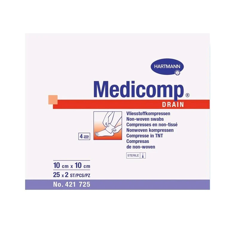 Schlitzkompressen Medicomp® drain von Hartmann, steril, 25 x 2 St.