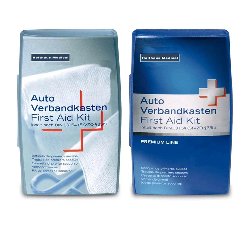 Holthaus Medical KFZ Verbandskasten DIN 13164, silber oder blau
