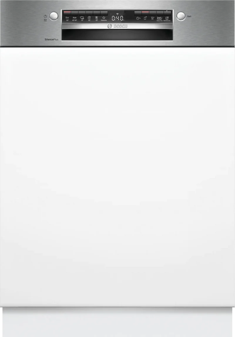 Bosch Serie 4, Teilintegrierter Geschirrspüler, 60 cm, Edelstahl SMI4HCS08E