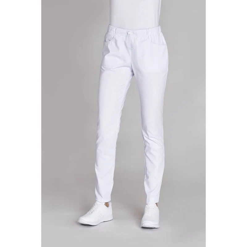 Leiber Damenhose, 2 Seiten- & 2 Gesäßtaschen, Weiß, Gr. 34-56