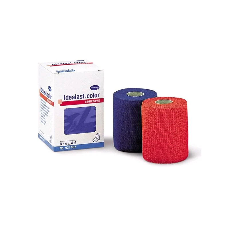 Idealast color cohesive, Hartmann Idealbinde, 1 St, 4 m, blau oder rot
