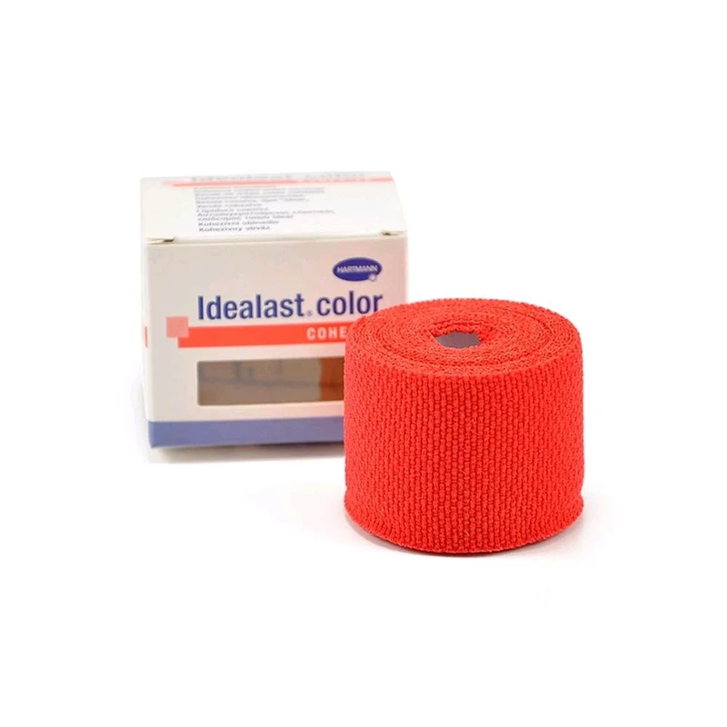 Idealast color cohesive, Hartmann Idealbinde, 1 St, 4 m, blau oder rot