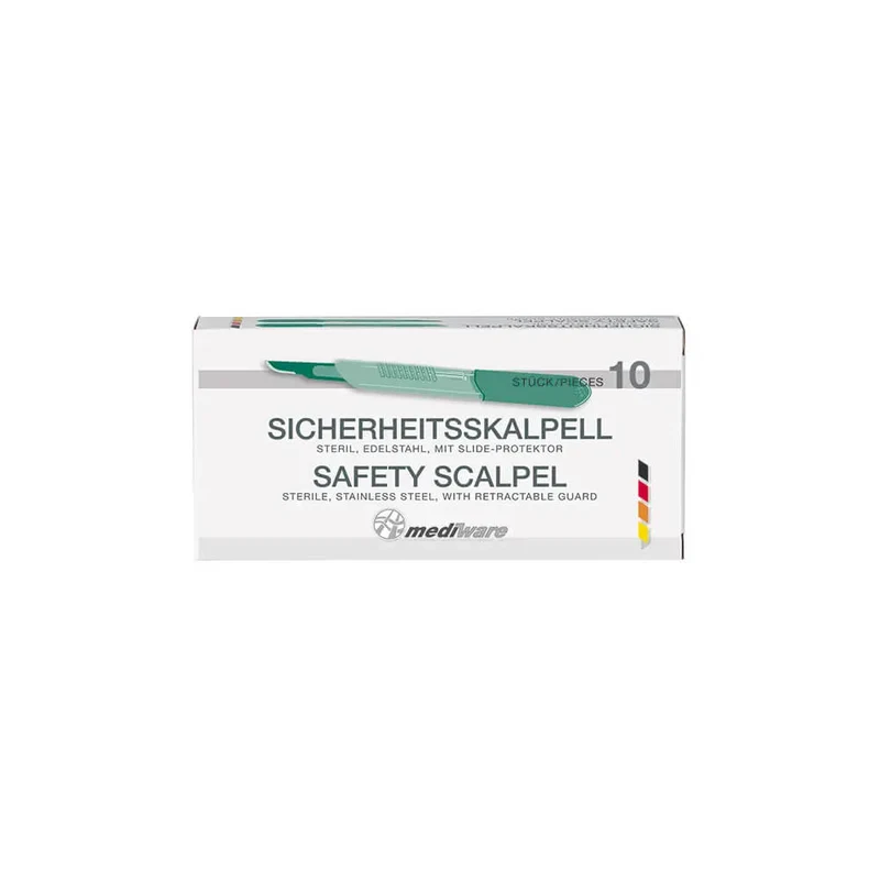 Mediware Sicherheitsskalpelle, Steril, 10 Stück, versch. Figuren