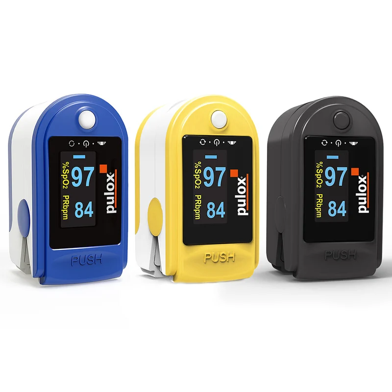 Pulox Finger-Pulsoximeter PO-200, drehbare OLED-Anzeige, versch. Farben