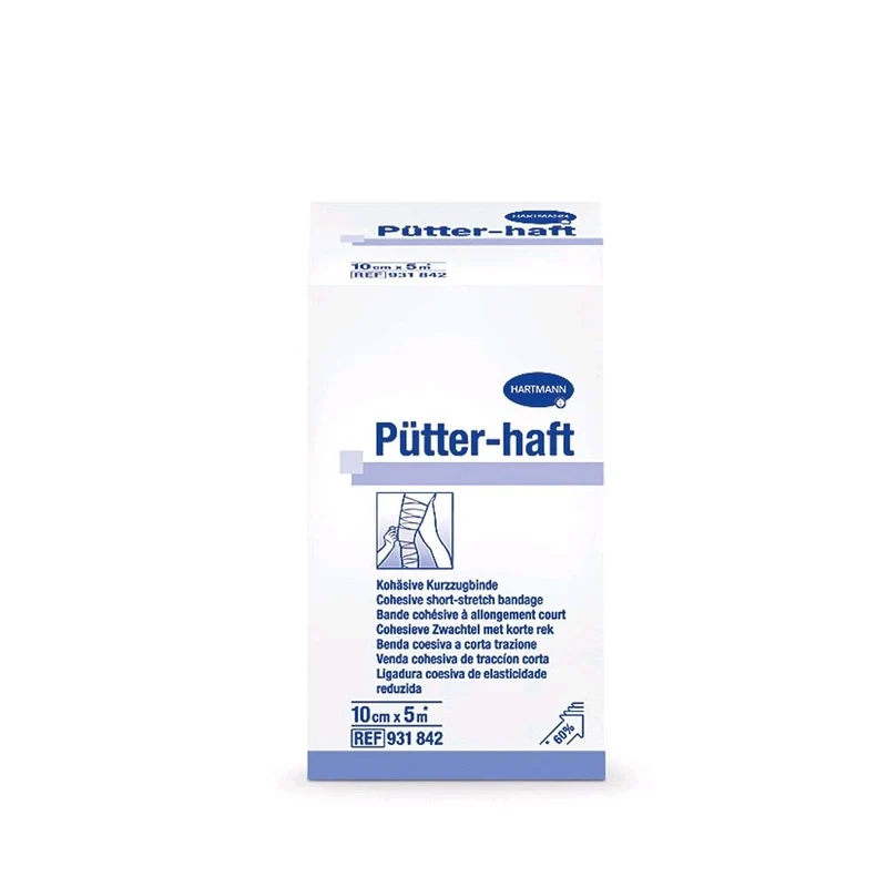 Pütter-haft Binde, Kurzzugbinde von Hartmann, kohäsiv, 1 Binde