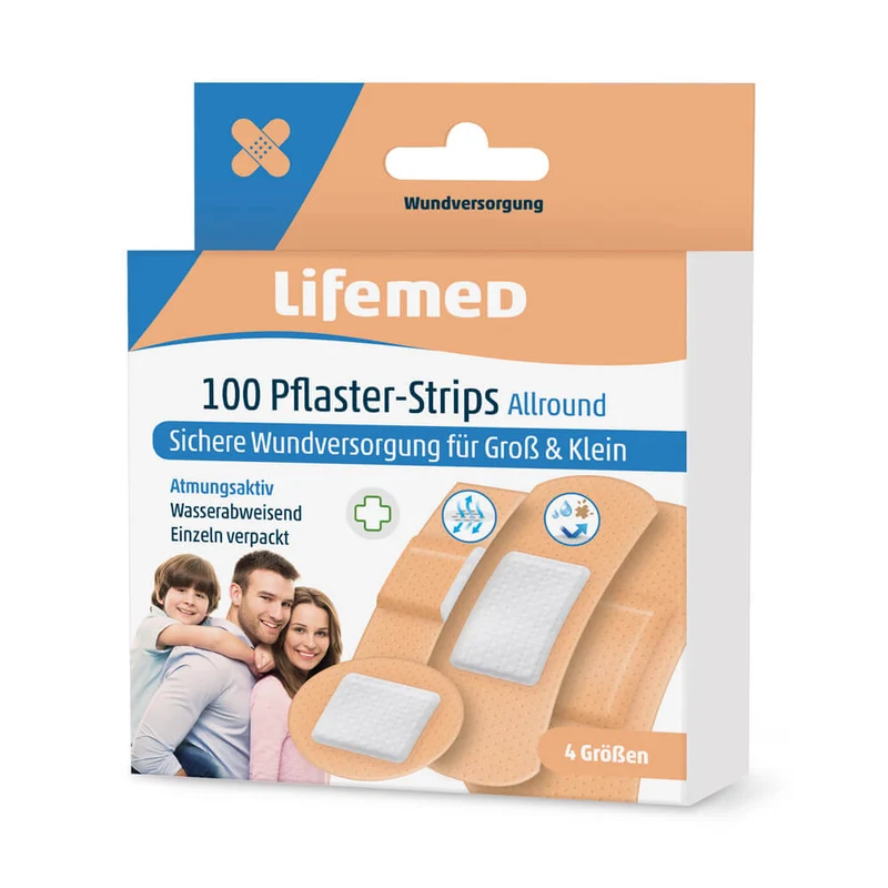 Pflasterstrips Allround, hautfarben, von Lifemed®, 4 Größen