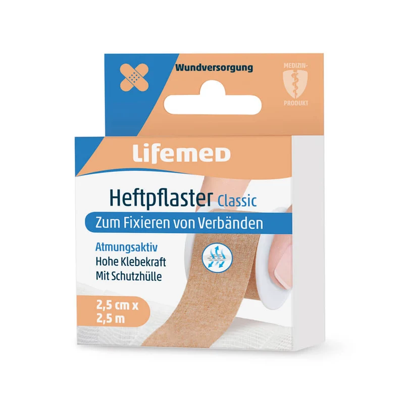 Heftpflaster Classic, hautfarben, von Lifemed®, 2 Größen