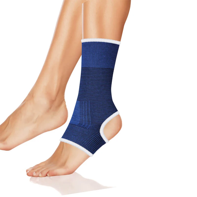 Fußgelenkschutz, Elastische Sportbandage, von Lifemed®, blau, Gr. S-XL