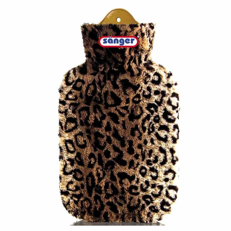 2 L Wärmflasche inkl. Velourbezug von Sänger, warm, im Dschungeldesign