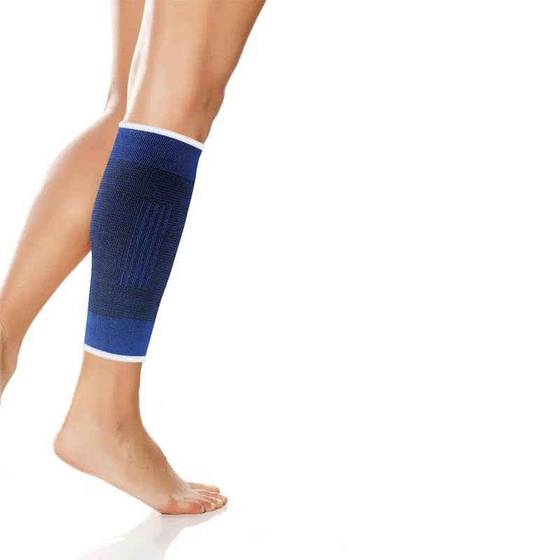 Wadenschutz, Elastische Sportbandage, von Lifemed®, blau, Gr. S-XL