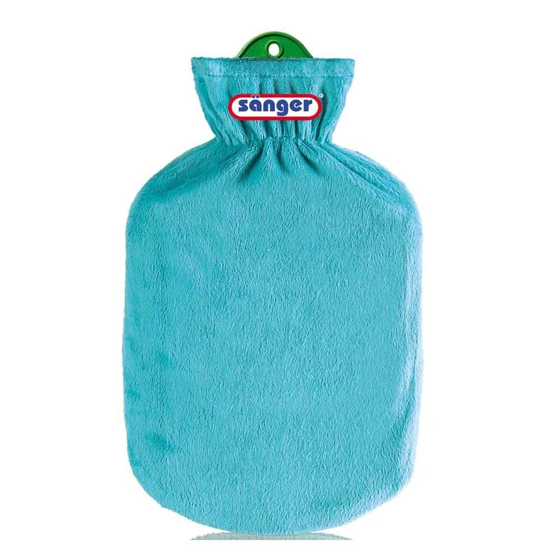 Gummi-Wärmflasche mit Flausch- o. Strukturbezug von Sänger, Farbenwahl