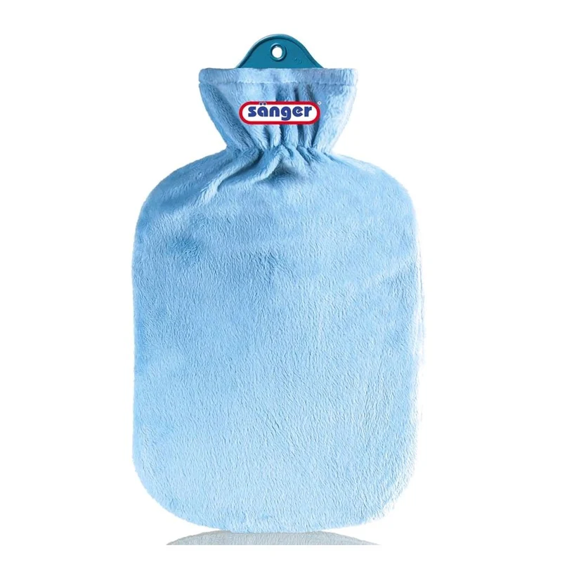 Gummi-Wärmflasche mit Flausch- o. Strukturbezug von Sänger, Farbenwahl