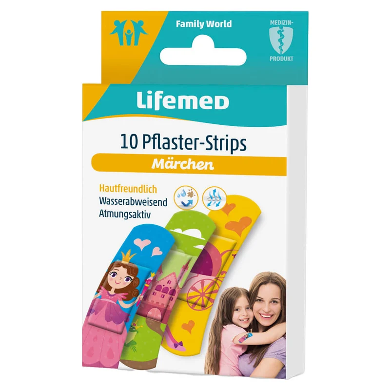 Lifemed® Pflasterstrips KIDS, 6 x 1,7cm, 10/40 Stück, versch. Muster