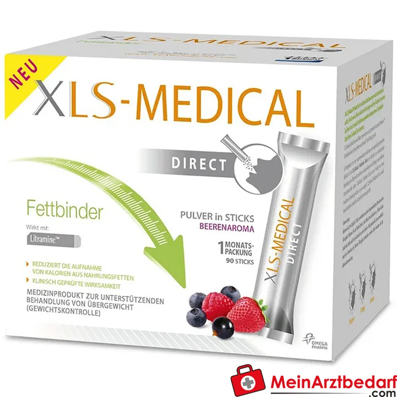 XLS-MEDICAL Fettbinder DIRECT Litramine Faserkomplex Sticks 90 Stück