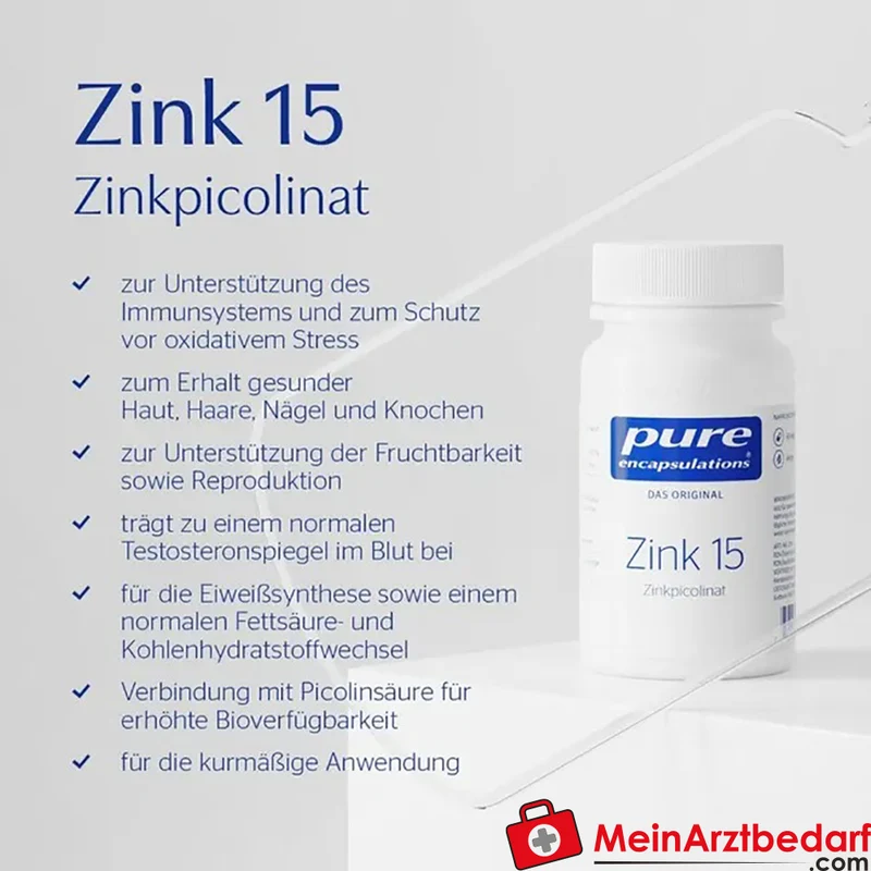 Pure Encapsulations Zink 15 Zinkpicolinat 15 mg Kapseln 60 Stück