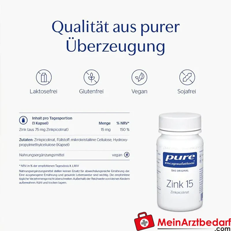 Pure Encapsulations Zink 15 Zinkpicolinat 15 mg Kapseln 60 Stück
