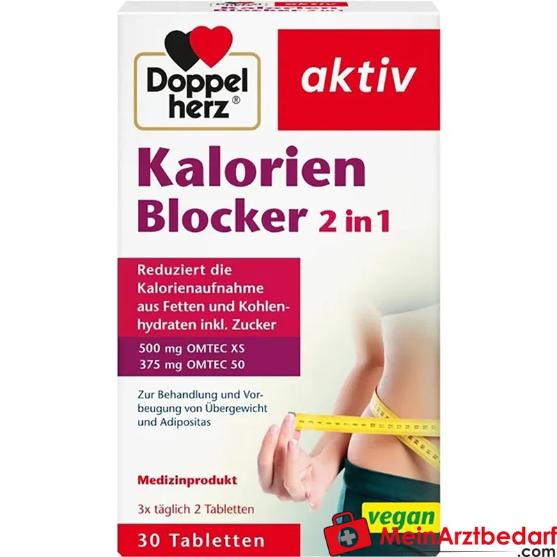 Doppelherz Aktiv Kalorien Blocker 2 in 1 OMTEC 50/OMTEC XS Tabletten Packung