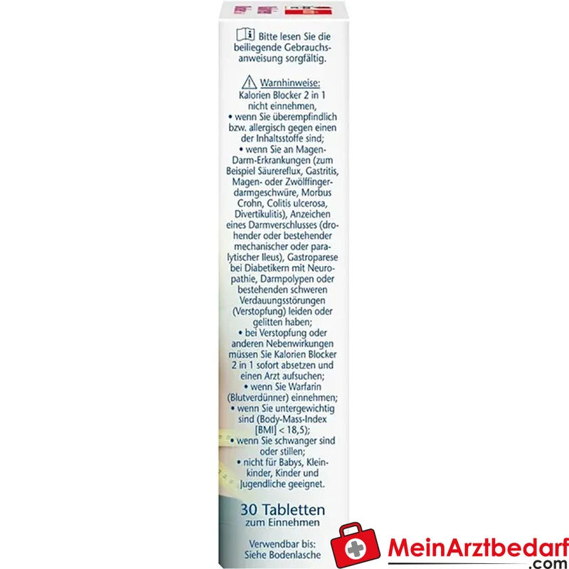 Doppelherz Aktiv Kalorien Blocker 2 in 1 OMTEC 50/OMTEC XS Tabletten Packung