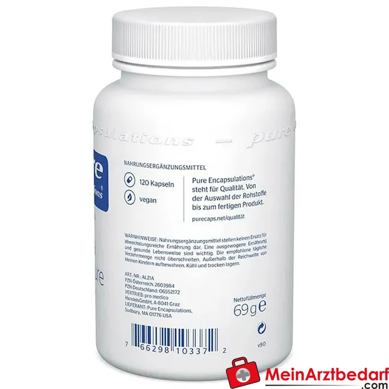 Pure Encapsulations Alpha-Liponsäure 200 mg Kapseln 60 Stück