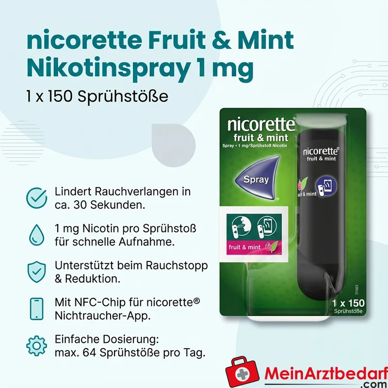 nicorette Fruit Mint Nikotinspray 1 mg Sprühstoß 1 Stück