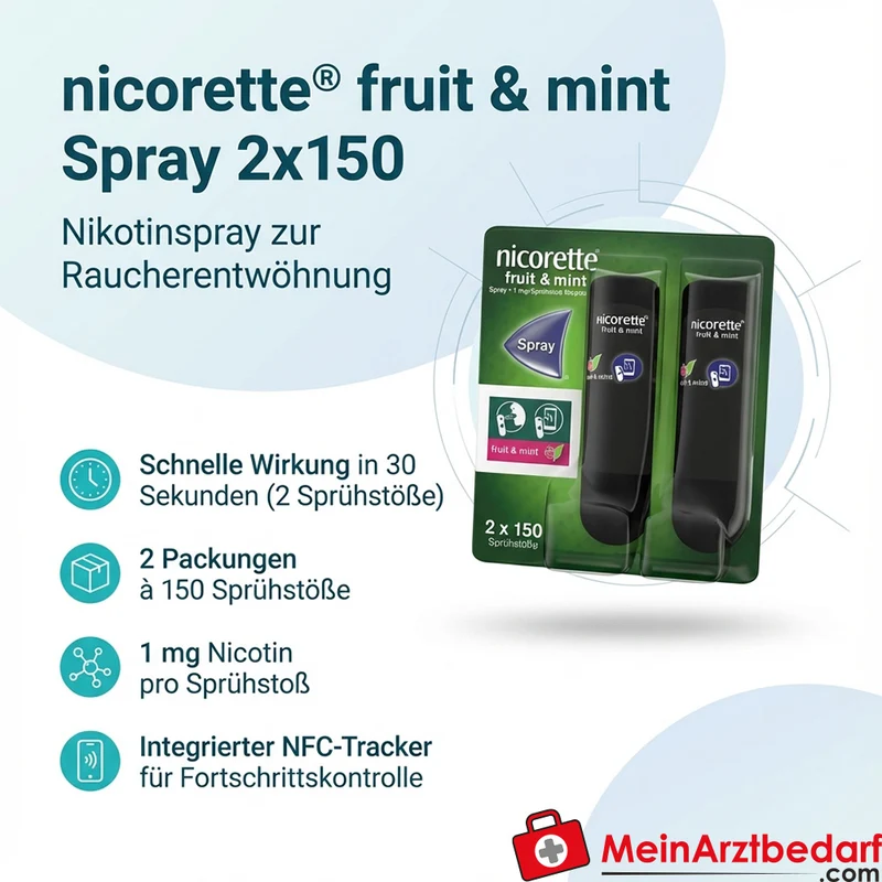 Nicorette Fruit & Mint Nikotinspray 1 mg/Sprühstoß 2 Stück