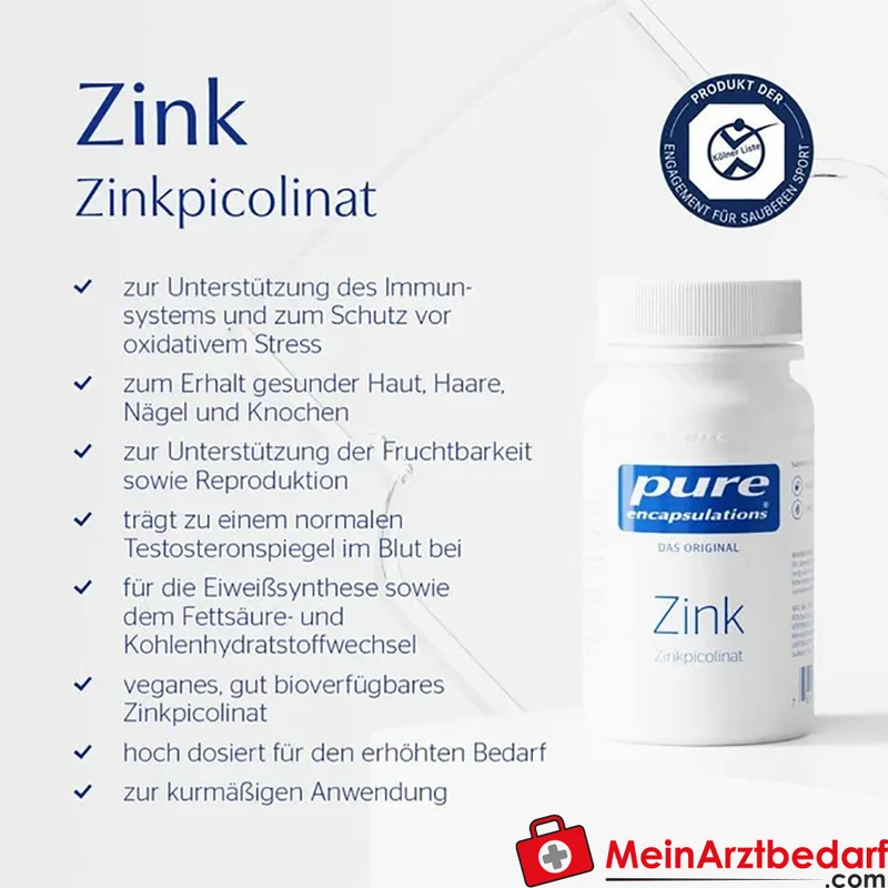 Pure Encapsulations Zinkpicolinat 150 mg (30 mg Zink) Kapseln 60 Stück