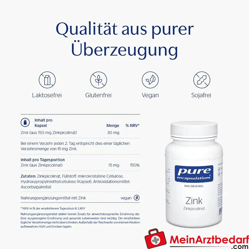 Pure Encapsulations Zinkpicolinat 150 mg (30 mg Zink) Kapseln 60 Stück