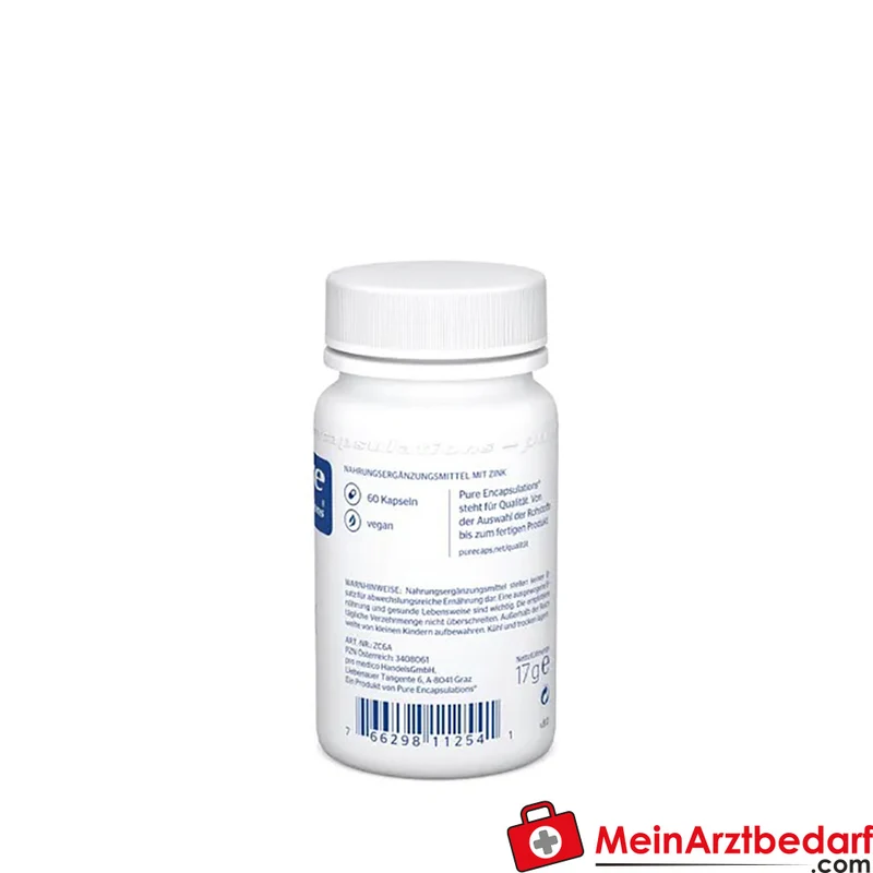 Pure Encapsulations Zink 94 mg (Zinkcitrat) Kapseln 60 Stück