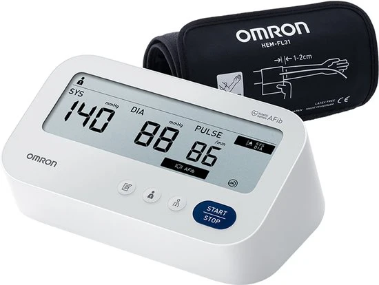 OMRON X3 Comfort AFib, klinisch gevalideerde bloeddrukmeter met AFib-detectie bij elke meting, met Intelli Wrap-manchet (22-42cm)