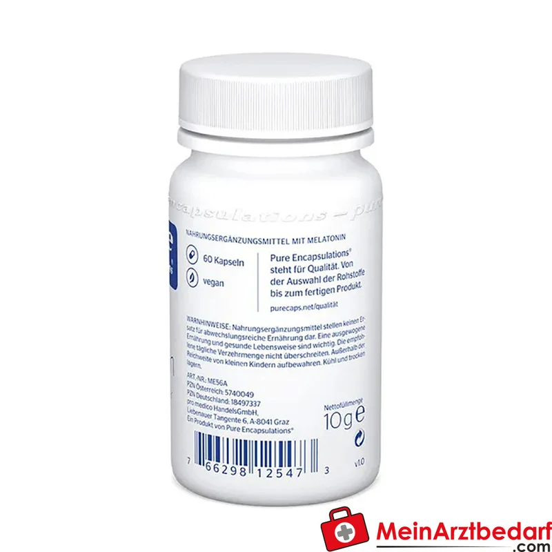 Pur Encapsulations Melatonin 0,5 mg Kapseln 60 Stück