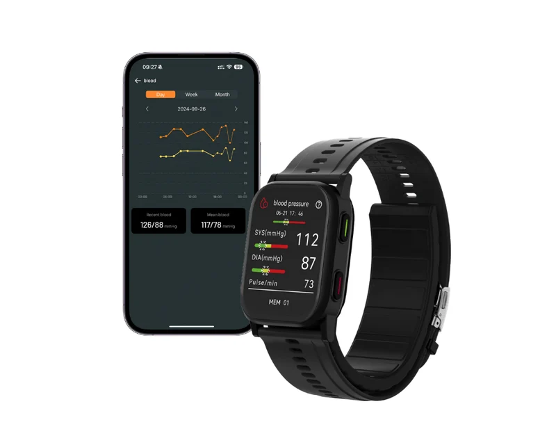 Intelligente Blutdruckuhr mit Micro Aircuff