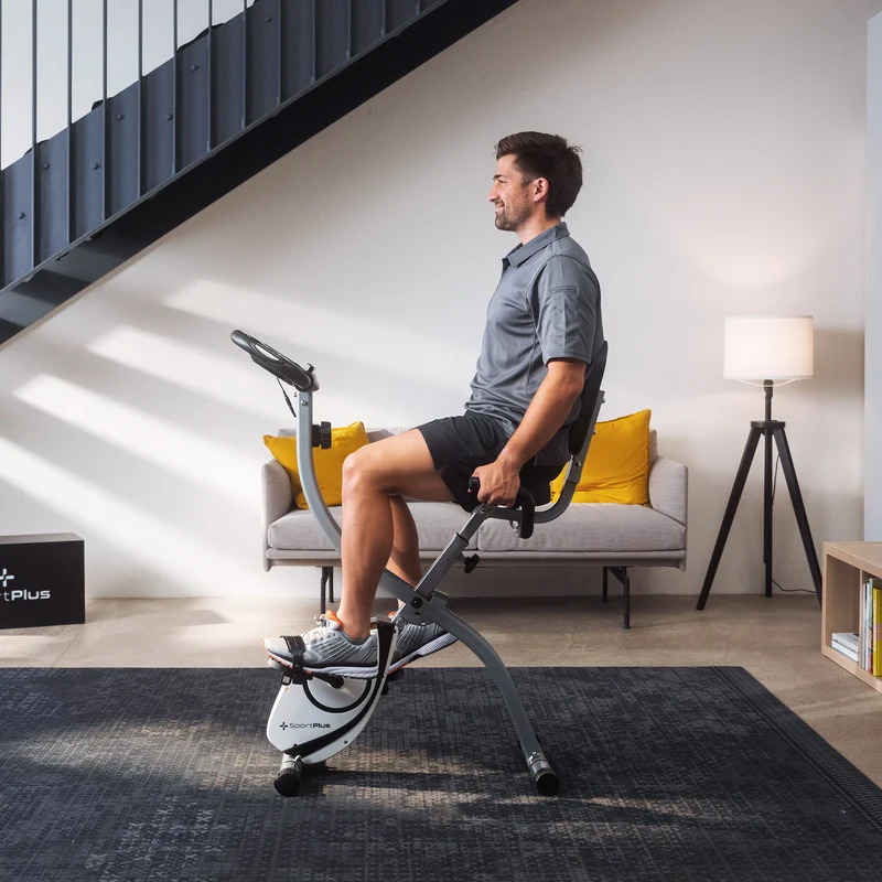 Klappbarer Heimtrainer (S-Bike) mit Rückenlehne