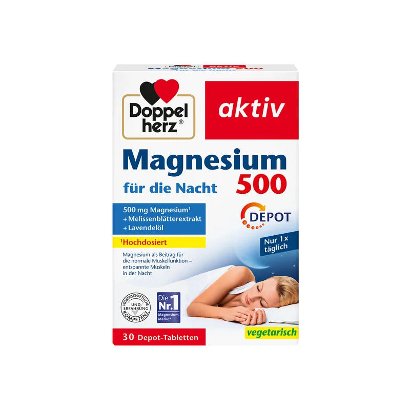 Doppelherz aktiv Magnesium 500 für die Nacht in versch. Mengen
